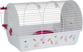 Voltrega Rabbit Cage with Decoration Kit + Stickers Fuchsia | 36x58x37.5 cm