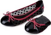Butterfly Twists – ballerina schoenen dames – Jessica Black/Red – maat 36 - ballerina schoenen meisjes - Moederdag - Cadeau