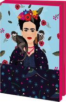 Bekking & Blitz - Kaartenmapje - Set wenskaarten - Kunstkaarten - Museumkaarten - Zelfportret - inspired by Frida Kahlo - Mexicaanse kunstenares - 10 stuks - inclusief enveloppen