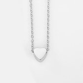 Vigos Jewelry® Klein Hartje Ketting Zilver - Minimalistische Collier - Dames - RVS - Stainless Steel