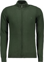 Haze & Finn Vest Knit Cardigan Full Zip Melange Mc16 0227 Scarab Green Mannen Maat - L