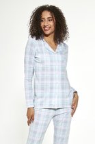 Cornette Katoenen Pyjama met Knoopjes Dames Volwassenen | Lange Mouw Lange Broek | Winter Pyama Dames Volwassenen | Susie 482/284 L