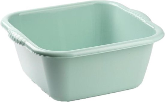 Petit bol/lave-vaisselle en plastique carré 3 litres vert menthe -  Dimensions 25 x 23... | bol.com