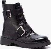 Blue Box dames croco biker boots - Zwart - Maat 38