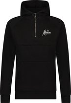 Malelions Men Half Zip Hoodie - Black