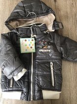 Baby tussenjas met capuchon- Grijs -Maat 80