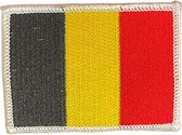 Geborduurde vlag Belgie (embleem 8x6 cm)
