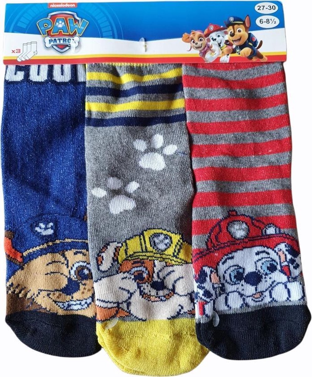 Paw Patrol lot 3 PAIRES DE CHAUSSETTES GARÇON taille 31/34