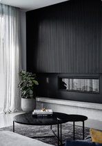 Akoestisch Houten Wandpaneel WallingtonNL - Black - 240 x 60 cm