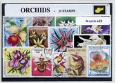 Orchideeen – Luxe postzegel pakket (A6 formaat) : collectie van 25 verschillende postzegels van orchideeen – kan als ansichtkaart in een A6 envelop - authentiek cadeau - kado - ges