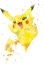 Pikachu Poster Canvas - Pokémon Poster / Schilderij 30 x 40 cm