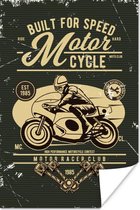Affiche Moto - Homme - Rétro - 20x30 cm