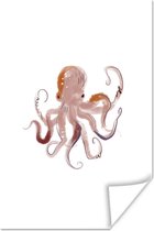 Poster Octopus - Zee - Waterverf - Tekening - 20x30 cm
