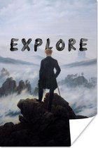 Poster De wandelaar boven de nevelen - Caspar David Friedrich - Explore - 20x30 cm