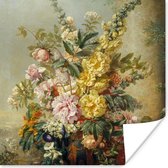 Affiche Grand vase avec fleurs - Josep Mirabent - Peinture - 50x50 cm