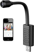 Dakta® Beveiligingscamera | Mini camera | Werkt op wifi | Binnen Beveiligingscamera | 1080P | Wifi camera | Nachtzicht | Smartcamera | USB