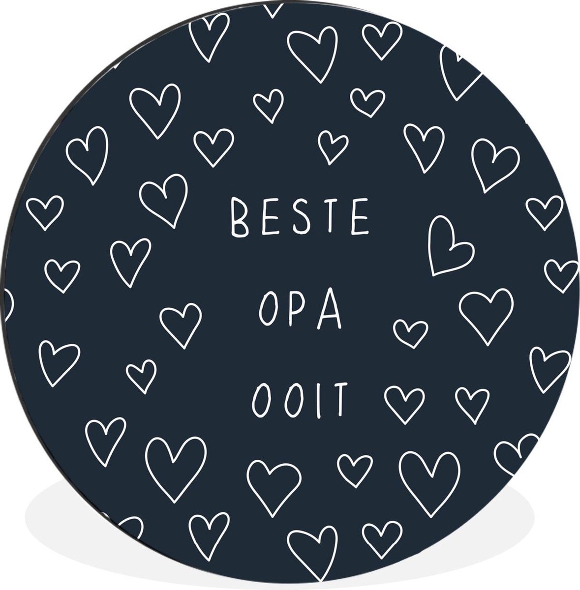 WallCircle - Wandcirkel - Muurcirkel - Quote - Opa - Vaderdag - Beste opa ooit - Spreuken - Aluminium - Dibond - 30x30 cm - Binnen en Buiten - Vaderdag cadeautje - Cadeau voor vader en papa