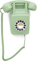 GPO 746 Retro Wandtelefoon - druktoets - muurtelefoon - groen