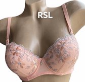 Bh push up met borduursel 75B/80A roze