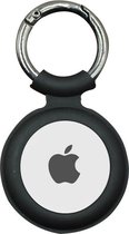 Premium Siliconen Hanger - Apple Airtag - Zwart - Sleutelhanger - Cover - Airtag Beschermhoesje