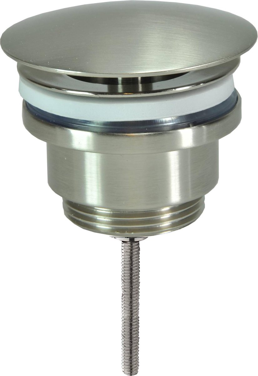 Saqu Steady Wastafel Afvoerplug - Niet-afsluitbaar - RVS - Messing