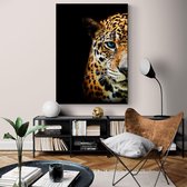 Poster Blue Eyes Leopard - Dibond - Meerdere Afmetingen & Prijzen | Wanddecoratie - Interieur - Art - Wonen - Schilderij - Kunst