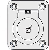 RVS luikring 60x50mm