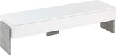 Meubella - TV-Meubel Zack - Wit - Betonlook - 120 cm