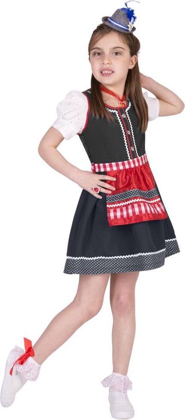 Oktoberfest Kostuum | Tirol Anja | Meisje | Maat 116 | Carnaval kostuum | Verkleedkleding