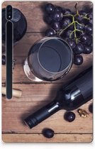 Silicone Case Samsung Galaxy Tab S7 Plus Hoes Wijn met doorzichte zijkanten