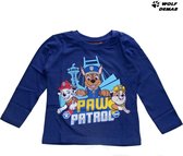 Paw Patrol Nickelodeon Longsleeve - T-shirt - Donkerblauw. Maat 122 cm / 7 jaar