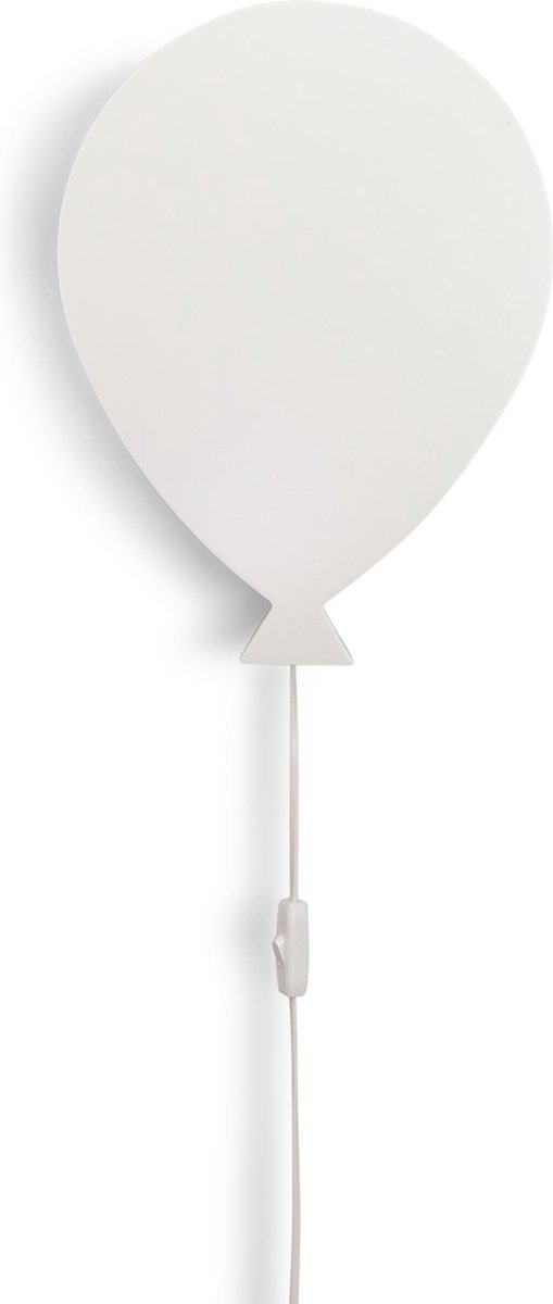 Houten wandlamp kinderkamer | Ballon - wit | toddie.nl