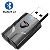 2 in 1 USB Bluetooth 5.0 Zender en Ontvanger - Bereik tot 15 Meter - Draadloze Audio Adapter - Wireless Transmitter & Receiver voor TV / PC / Auto / Koptelefoon / Luidspreker