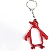 Sleutelhanger Pinguin / Pinguïn Rood - Flesopener van metaal
