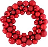 Gifts de Noël Couronne de Noël - Ø 36 cm - 55 Balles - Rouge - PVC