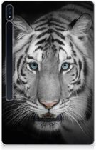 Tablet Backcover Geschikt voor Samsung Galaxy Tab S7 Plus Tablethoesje met foto Tijger met transparant zijkanten