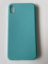 Siliconen back cover case - Geschikt voor iPhone XS Max - TPU hoesje - Turquoise