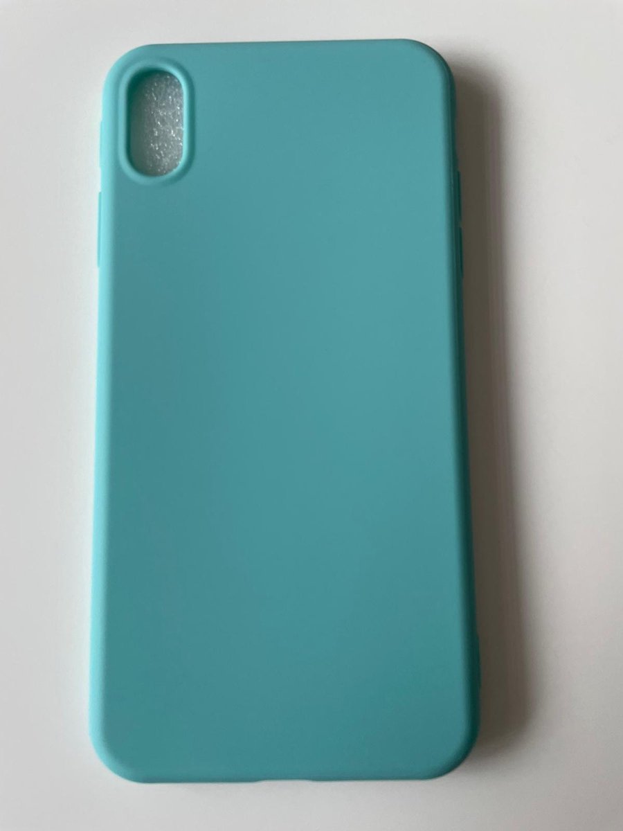 Siliconen Hoesje Geschikt voor iPhone XS Max - TPU/Siliconen Back Cover - Turquoise