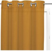 SOLEIL d'OCRE Panama gordijnstof met doorschijnend oogje - Katoen - 135 x 250 cm - Geel