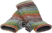 Hoxton - wollen handwarmer - Rainbow - gestreept - fleece gevoerd - Fair trade