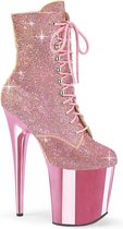 Pleaser Plateau Laarzen, Paaldans schoenen -35 Shoes- FLAMINGO-1020CHRS US 5 Roze