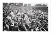 Walljar - Poster Ajax met lijst - Voetbalteam - Amsterdam - Eredivisie - Zwart wit - AFC Ajax kampioen '79 - 50 x 70 cm - Zwart wit poster met lijst