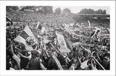 Walljar - Poster Ajax - Voetbalteam - Amsterdam - Eredivisie - Zwart wit - AFC Ajax kampioen '79 - 30 x 45 cm - Zwart wit poster
