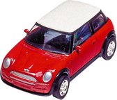 Metalen Mini Cooper: Rood 7 cm