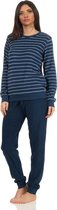 Normann badstof dames pyjama Relax 65309 - Blauw - XL 48/50
