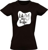 Lik me vestje Dames t-shirt | zak erin | grappig | cadeau | Wit