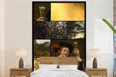 Behang - Fotobehang Collage - Schilderij - Oude meesters - Breedte 170 cm x hoogte 260 cm