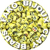 Fako Bijoux® - Klei Kralen Crazy Emoji Mix - Figuurkralen - Polymeer Kralen - Kleikralen - 10mm - 100 Stuks