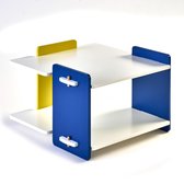 Kastore-Bijzettafel-38x38x25cm-Blauw-Wit-Geel.