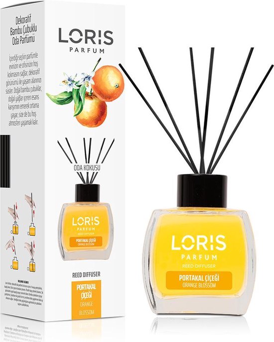 Parfum d'ambiance - Parfum Loris - Bâtonnets parfumés - Fleur d'oranger
